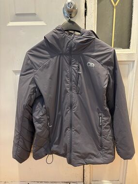 Outdoor Research Slate Gray Hooded Midlayer Women’s M NWOT